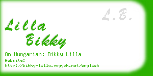 lilla bikky business card